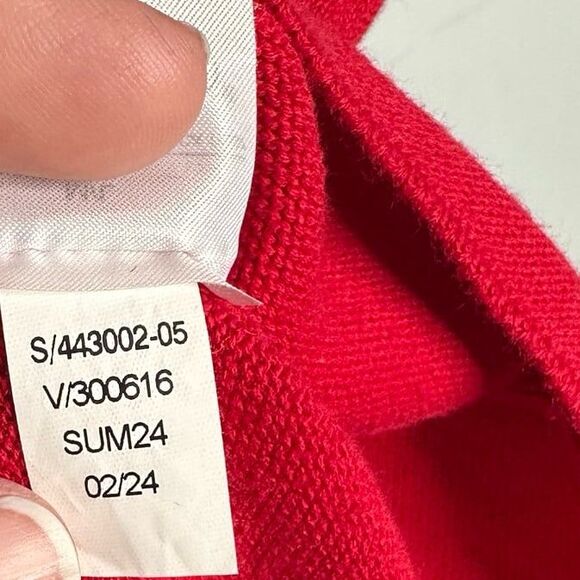 Banana Republic Oversized Johnny Collar Sweater Red Sunset Size M/L - Picture 7 of 7